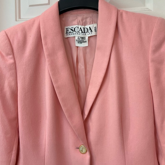 Escada Blazer, Soft Peach Pink, Angora Wool, Size 6 / 38, Great Condition! - Picture 2 of 15